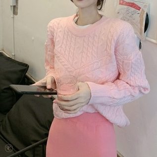 ピンク/ニットセーター/単品